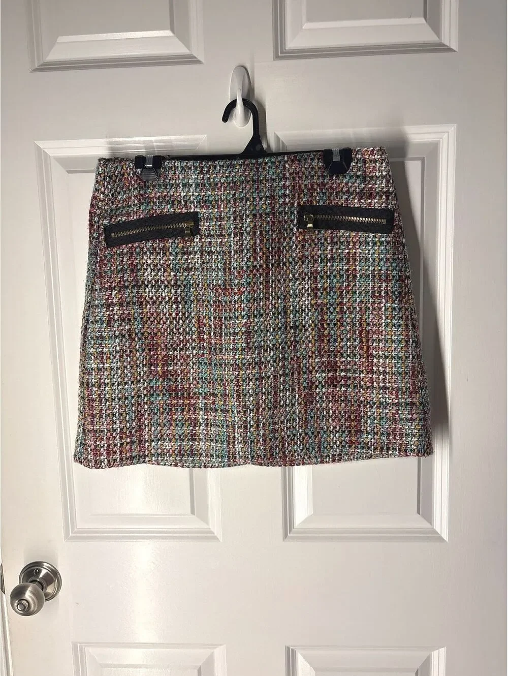 Retro Preppy Mod Boucle Tween Transitional Pencil Skirt in Size 8 Petite